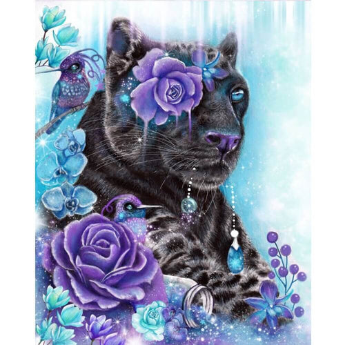 Panter met rozen