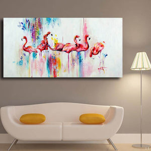 Flamingo's v.a. 50x100cm