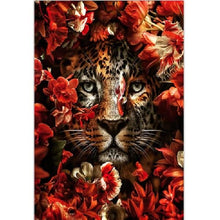 Foto laden in Gallery viewer, Tijger tussen bloemen