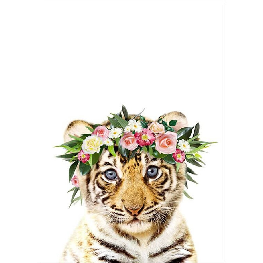 Tijger met krans