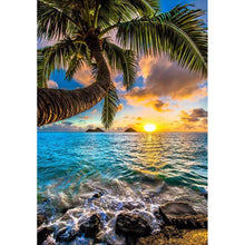 Foto laden in Gallery viewer, Tropische zonsondergang