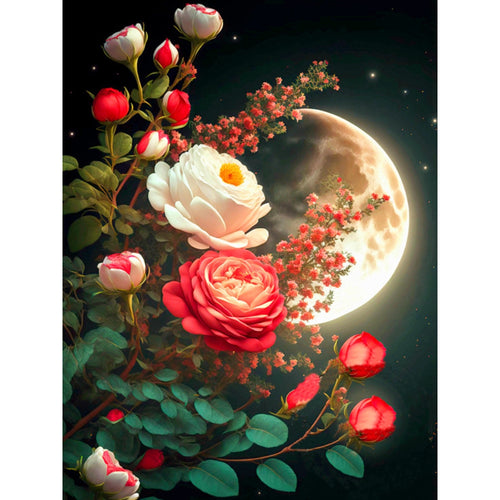 Prachtige bloemen in het maanlicht 3