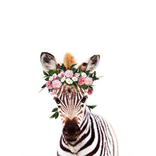 Foto laden in Gallery viewer, Zebra met krans