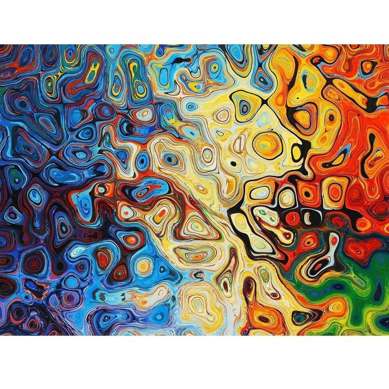 Abstracte kleuren Diamond painting | Eigen foto | Dieren | Kopen | Dikke dames | Action | Nederland | Steentjes | Diamant | De Diamond Painter