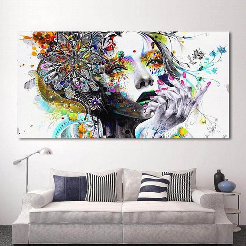 Abstracte vrouw v.a. 50x100cm Diamond painting | Eigen foto | Dieren | Kopen | Dikke dames | Action | Nederland | Steentjes | Diamant | De Diamond Painter