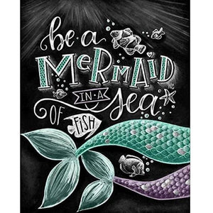 Be a mermaid in a sea of fish Diamond painting | Eigen foto | Dieren | Kopen | Dikke dames | Action | Nederland | Steentjes | Diamant | De Diamond Painter