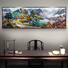 Foto laden in Gallery viewer, Berg landschap 40x120cm Diamond painting | Eigen foto | Dieren | Kopen | Dikke dames | Action | Nederland | Steentjes | Diamant | De Diamond Painter