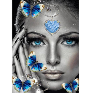 Blauwe ogen Diamond painting | Eigen foto | Dieren | Kopen | Dikke dames | Action | Nederland | Steentjes | Diamant | De Diamond Painter