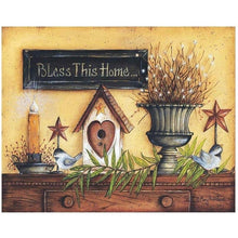 Foto laden in Gallery viewer, Bless this home Diamond painting | Eigen foto | Dieren | Kopen | Dikke dames | Action | Nederland | Steentjes | Diamant | De Diamond Painter