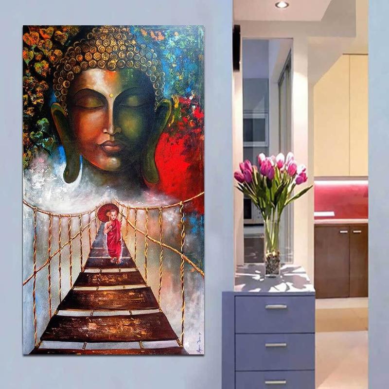 Boeddha loopbrug v.a. 50x100cm Diamond painting | Eigen foto | Dieren | Kopen | Dikke dames | Action | Nederland | Steentjes | Diamant | De Diamond Painter