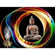 Foto laden in Gallery viewer, Boeddha regenboog rook Diamond painting | Eigen foto | Dieren | Kopen | Dikke dames | Action | Nederland | Steentjes | Diamant | De Diamond Painter