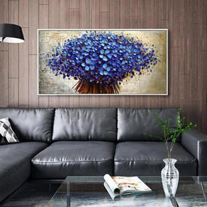 Bos blauwe bloemen v.a. 50x100cm Diamond painting | Eigen foto | Dieren | Kopen | Dikke dames | Action | Nederland | Steentjes | Diamant | De Diamond Painter