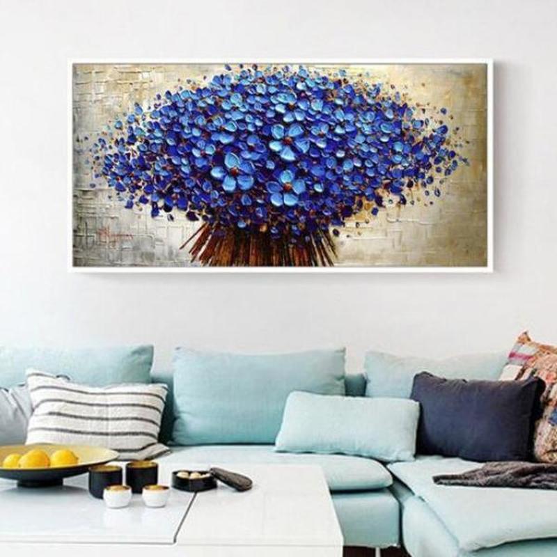 Bos blauwe bloemen v.a. 50x100cm Diamond painting | Eigen foto | Dieren | Kopen | Dikke dames | Action | Nederland | Steentjes | Diamant | De Diamond Painter
