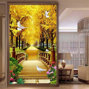 Brug in bos v.a. 50x100cm Diamond painting | Eigen foto | Dieren | Kopen | Dikke dames | Action | Nederland | Steentjes | Diamant | De Diamond Painter