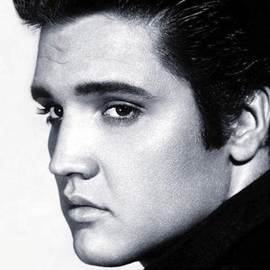 Elvis Preseley zwart/wit Diamond painting | Eigen foto | Dieren | Kopen | Dikke dames | Action | Nederland | Steentjes | Diamant | De Diamond Painter