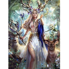 Foto laden in Gallery viewer, Fanstasie engel met herten Diamond painting | Eigen foto | Dieren | Kopen | Dikke dames | Action | Nederland | Steentjes | Diamant | De Diamond Painter