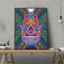 Foto laden in Gallery viewer, Fatima handje | Glow in the dark 30x40cm Diamond painting | Eigen foto | Dieren | Kopen | Dikke dames | Action | Nederland | Steentjes | Diamant | De Diamond Painter
