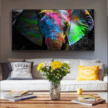 Foto laden in Gallery viewer, Gekleurde olifant v.a. 50x100cm Diamond painting | Eigen foto | Dieren | Kopen | Dikke dames | Action | Nederland | Steentjes | Diamant | De Diamond Painter