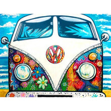 Foto laden in Gallery viewer, Gekleurde VW bus Diamond painting | Eigen foto | Dieren | Kopen | Dikke dames | Action | Nederland | Steentjes | Diamant | De Diamond Painter