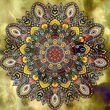 Foto laden in Gallery viewer, Gele mandala Diamond painting | Eigen foto | Dieren | Kopen | Dikke dames | Action | Nederland | Steentjes | Diamant | De Diamond Painter