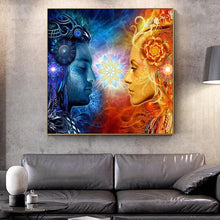 Foto laden in Gallery viewer, God &amp; Godin v.a. 50x50cm Diamond painting | Eigen foto | Dieren | Kopen | Dikke dames | Action | Nederland | Steentjes | Diamant | De Diamond Painter