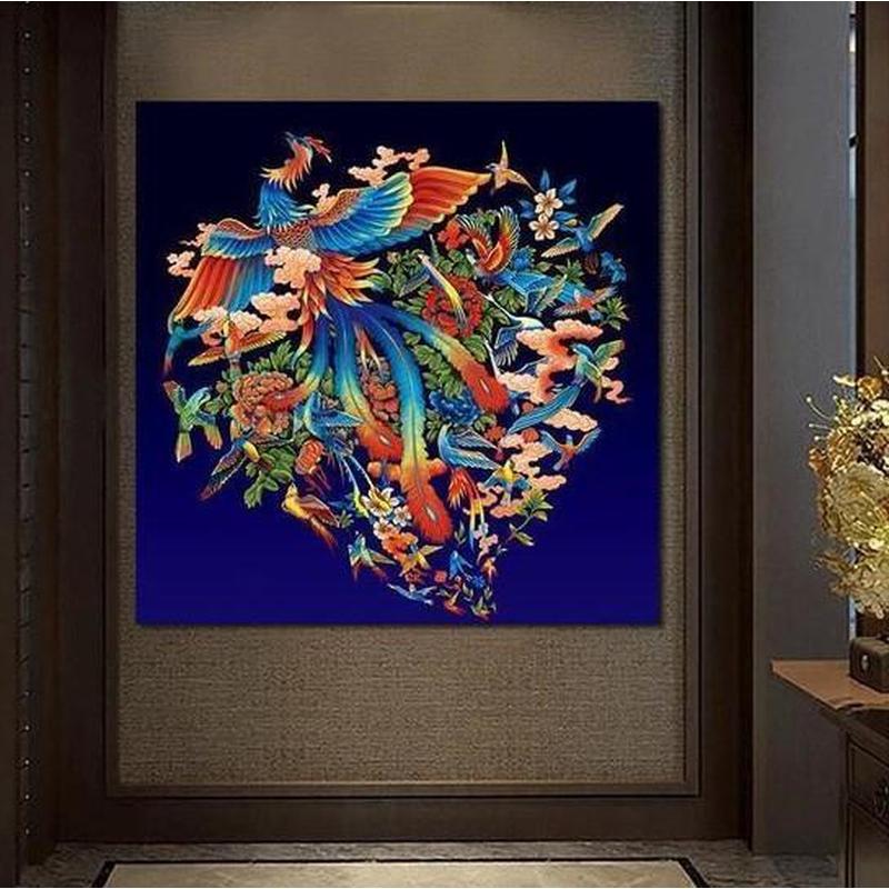 Hart van papegaaien v.a. 50x50cm Diamond painting | Eigen foto | Dieren | Kopen | Dikke dames | Action | Nederland | Steentjes | Diamant | De Diamond Painter