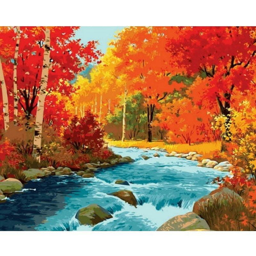 Herst landschap - Schilderen op nummer Diamond painting | Eigen foto | Dieren | Kopen | Dikke dames | Action | Nederland | Steentjes | Diamant | De Diamond Painter