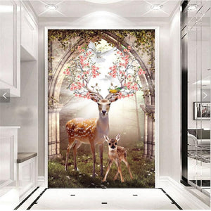 Hert met jong v.a. 50x80cm Diamond painting | Eigen foto | Dieren | Kopen | Dikke dames | Action | Nederland | Steentjes | Diamant | De Diamond Painter