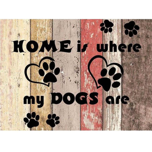 Home is where my dogs are Diamond painting | Eigen foto | Dieren | Kopen | Dikke dames | Action | Nederland | Steentjes | Diamant | De Diamond Painter