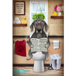 Hond op toilet | 12 soorten Diamond painting | Eigen foto | Dieren | Kopen | Dikke dames | Action | Nederland | Steentjes | Diamant | De Diamond Painter