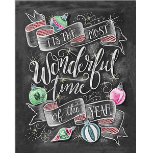 It's the most wonderful time of the year Diamond painting | Eigen foto | Dieren | Kopen | Dikke dames | Action | Nederland | Steentjes | Diamant | De Diamond Painter