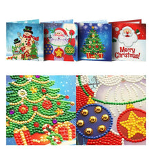 Foto laden in Gallery viewer, Kerstkaarten 4 stuks 2 Diamond painting | Eigen foto | Dieren | Kopen | Dikke dames | Action | Nederland | Steentjes | Diamant | De Diamond Painter