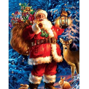 Kerstman met zak cadeautjes Diamond painting | Eigen foto | Dieren | Kopen | Dikke dames | Action | Nederland | Steentjes | Diamant | De Diamond Painter