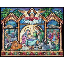 Foto laden in Gallery viewer, Kerststal Diamond painting | Eigen foto | Dieren | Kopen | Dikke dames | Action | Nederland | Steentjes | Diamant | De Diamond Painter