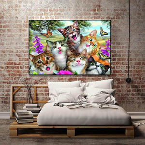 Kittens v.a. 50x70cm Diamond painting | Eigen foto | Dieren | Kopen | Dikke dames | Action | Nederland | Steentjes | Diamant | De Diamond Painter