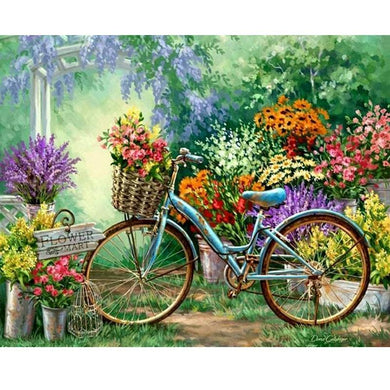 Kleurrijke tuin - Schilderen op nummer Diamond painting | Eigen foto | Dieren | Kopen | Dikke dames | Action | Nederland | Steentjes | Diamant | De Diamond Painter