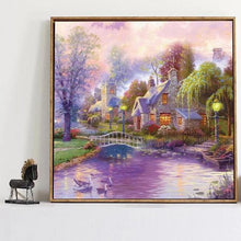 Foto laden in Gallery viewer, Knus huisje v.a. 50x50cm Diamond painting | Eigen foto | Dieren | Kopen | Dikke dames | Action | Nederland | Steentjes | Diamant | De Diamond Painter