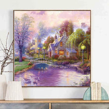 Foto laden in Gallery viewer, Knus huisje v.a. 50x50cm Diamond painting | Eigen foto | Dieren | Kopen | Dikke dames | Action | Nederland | Steentjes | Diamant | De Diamond Painter