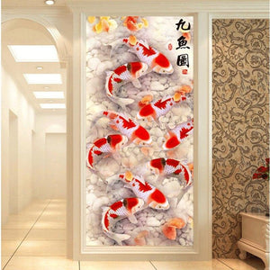 Koi karpers v.a. 50x100cm Diamond painting | Eigen foto | Dieren | Kopen | Dikke dames | Action | Nederland | Steentjes | Diamant | De Diamond Painter