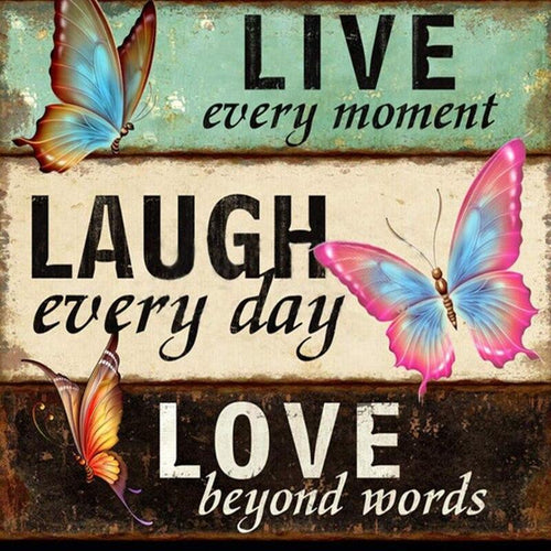 Live Laugh Love Diamond painting | Eigen foto | Dieren | Kopen | Dikke dames | Action | Nederland | Steentjes | Diamant | De Diamond Painter