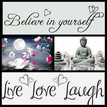 Foto laden in Gallery viewer, Live love laugh Diamond painting | Eigen foto | Dieren | Kopen | Dikke dames | Action | Nederland | Steentjes | Diamant | De Diamond Painter