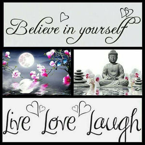 Live love laugh Diamond painting | Eigen foto | Dieren | Kopen | Dikke dames | Action | Nederland | Steentjes | Diamant | De Diamond Painter