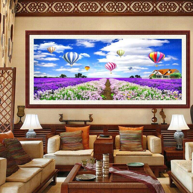 Luchtballonnen v.a. 40x100cm Diamond painting | Eigen foto | Dieren | Kopen | Dikke dames | Action | Nederland | Steentjes | Diamant | De Diamond Painter