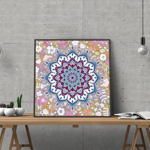 Mandala 2 | Glow in the dark 30x30cm Diamond painting | Eigen foto | Dieren | Kopen | Dikke dames | Action | Nederland | Steentjes | Diamant | De Diamond Painter