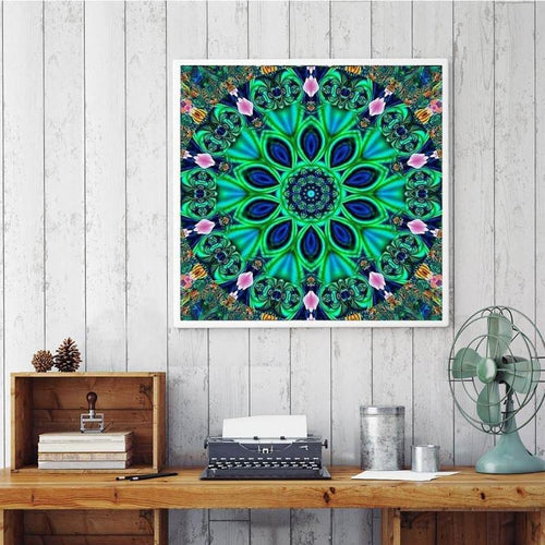 Mandala 2 v.a. 50x50cm Diamond painting | Eigen foto | Dieren | Kopen | Dikke dames | Action | Nederland | Steentjes | Diamant | De Diamond Painter