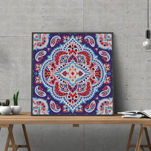 Mandala 9 | Glow in the dark 30x30cm Diamond painting | Eigen foto | Dieren | Kopen | Dikke dames | Action | Nederland | Steentjes | Diamant | De Diamond Painter
