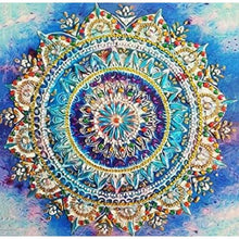 Foto laden in Gallery viewer, Mandala blauw Diamond painting | Eigen foto | Dieren | Kopen | Dikke dames | Action | Nederland | Steentjes | Diamant | De Diamond Painter