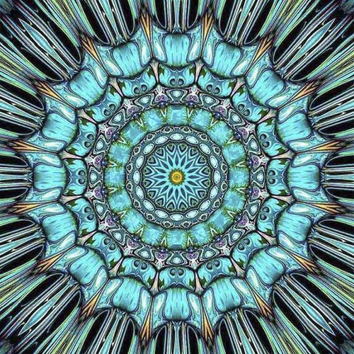 Mandala blauw/zwart Diamond painting | Eigen foto | Dieren | Kopen | Dikke dames | Action | Nederland | Steentjes | Diamant | De Diamond Painter