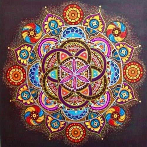 Mandala rood en paars Diamond painting | Eigen foto | Dieren | Kopen | Dikke dames | Action | Nederland | Steentjes | Diamant | De Diamond Painter