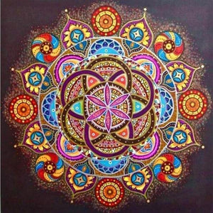 Mandala rood en paars Diamond painting | Eigen foto | Dieren | Kopen | Dikke dames | Action | Nederland | Steentjes | Diamant | De Diamond Painter